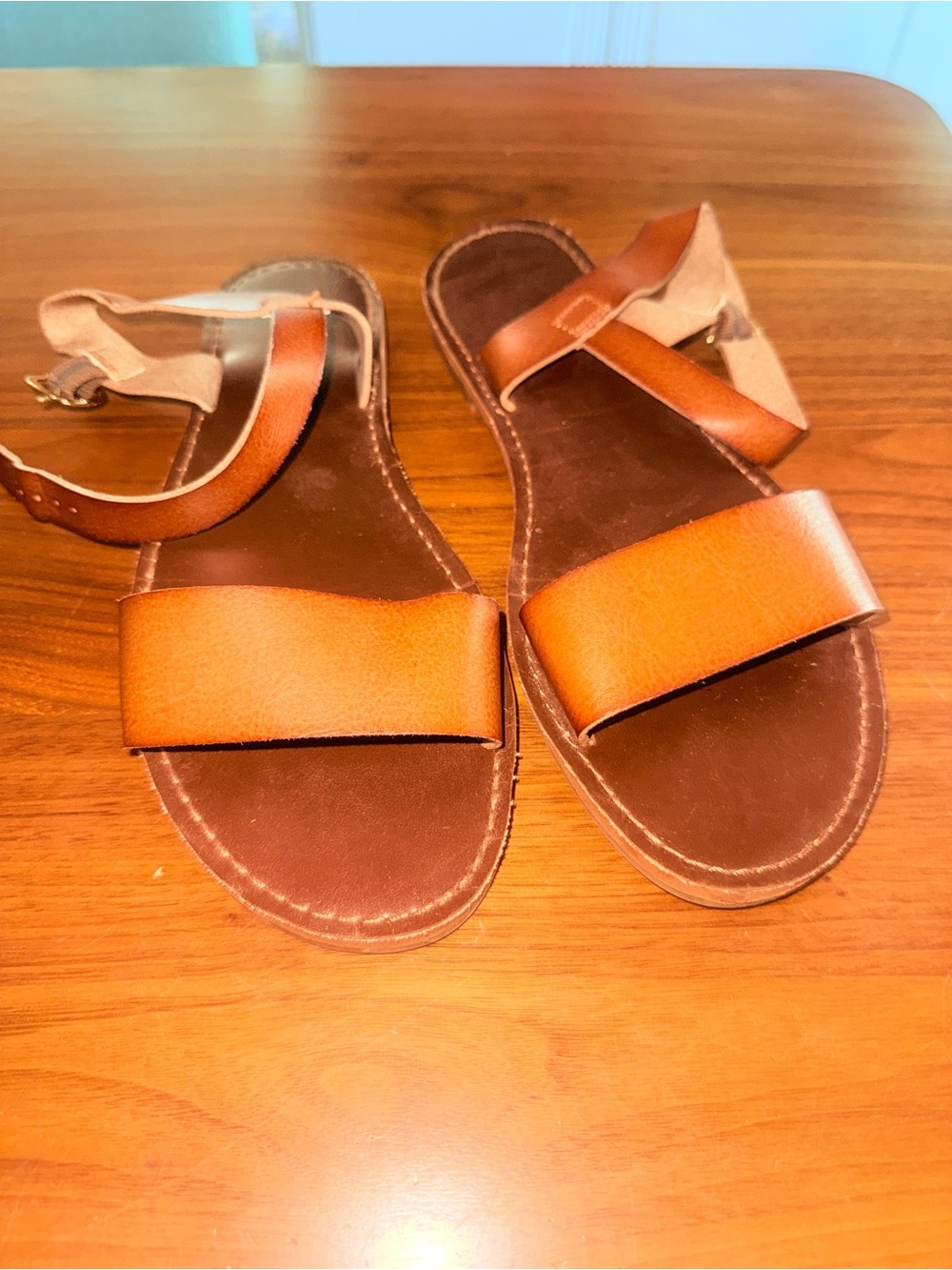 Brown Leather Strap Sandals